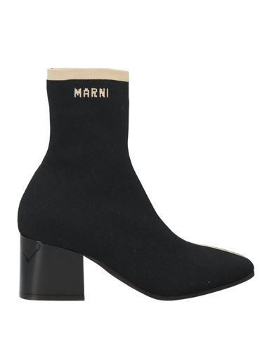 Marni Woman Ankle Boots Black Size 8 Textile Fibers