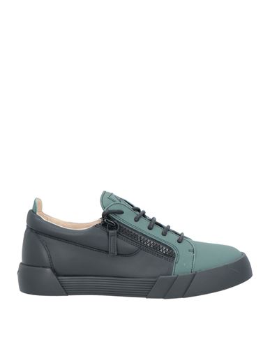 Shop Giuseppe Zanotti Man Sneakers Dark Green Size 9 Soft Leather