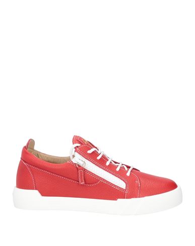 Giuseppe Zanotti Man Sneakers Red Size 14 Soft Leather