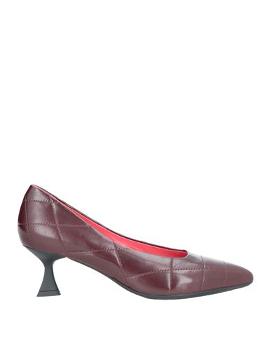 Pas De Rouge Woman Pumps Burgundy Size 10 Soft Leather In Red