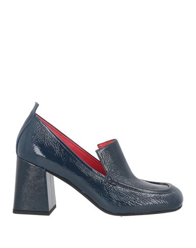 Pas De Rouge Woman Loafers Navy Blue Size 11 Soft Leather