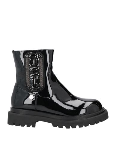 Gattinoni Woman Ankle Boots Black Size 11 Polyurethane