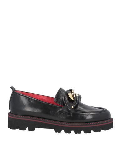 Pas De Rouge Woman Loafers Black Size 12 Soft Leather