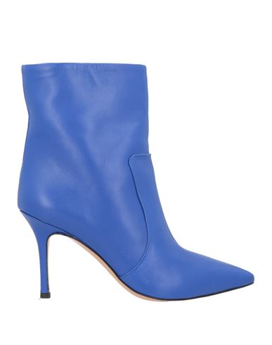 The Seller Woman Ankle Boots Bright Blue Size 8 Soft Leather