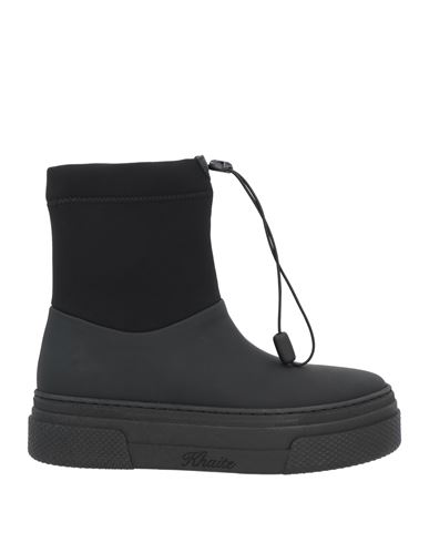 Khaite Woman Ankle Boots Black Size 10 Soft Leather, Textile Fibers