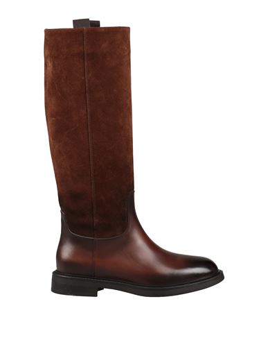 Doucal's Woman Boot Dark Brown Size 9 Soft Leather In Brown