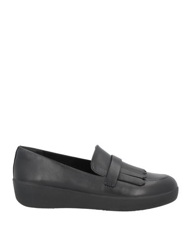 Fitflop Woman Loafers Black Size 9 Soft Leather