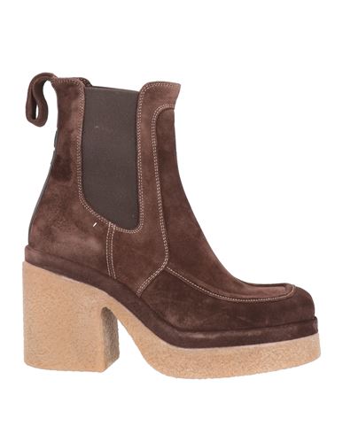 181 Woman Ankle Boots Cocoa Size 10 Soft Leather In Brown
