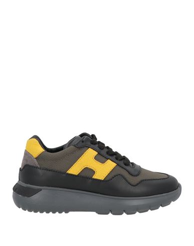 Shop Hogan Junior Toddler Boy Sneakers Black Size 10c Soft Leather, Textile Fibers