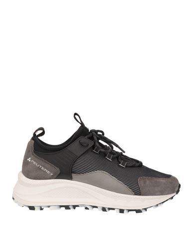 Peuterey Man Sneakers Charcoal Size 9 Soft Leather, Textile Fibers