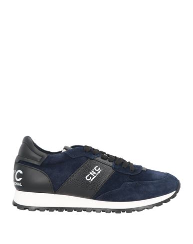 C'n'c' Costume National Man Sneakers Navy Blue Size 8 Soft Leather