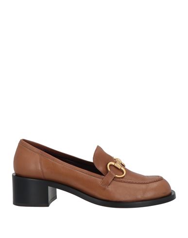 Pomme D'or Woman Loafers Camel Size 10 Leather In Beige