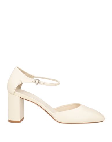 Aeyde Aeydē Woman Pumps Ivory Size 11 Soft Leather In White