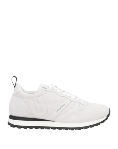 Ungaro Man Sneakers Light Grey Size 8 Soft Leather