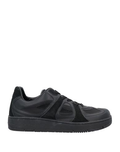 Trussardi Man Sneakers Black Size 9 Soft Leather