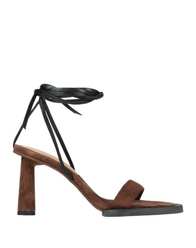 Jacquemus Woman Sandals Dark Brown Size 9 Soft Leather