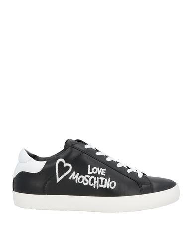 Shop Love Moschino Woman Sneakers Black Size 9 Soft Leather