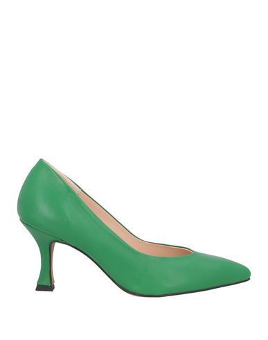 Elena Del Chio Woman Pumps Green Size 6 Soft Leather
