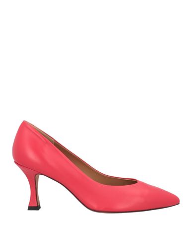 Shop Elena Del Chio Woman Pumps Red Size 6 Soft Leather