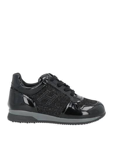 Hogan Babies'  Toddler Girl Sneakers Black Size 9c Soft Leather, Textile Fibers