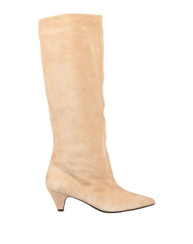 By A. Woman Knee Boots Beige Size 11 Soft Leather