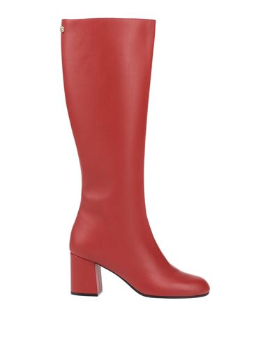 Baldinini Woman Knee Boots Brick Red Size 10 Soft Leather