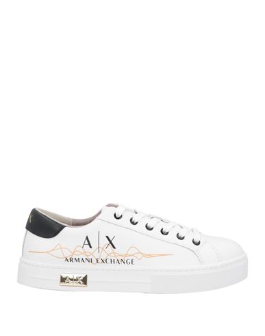 Armani Exchange Woman Sneakers White Size 10.5 Bovine Leather