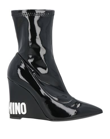 Shop Moschino Woman Ankle Boots Black Size 8 Textile Fibers