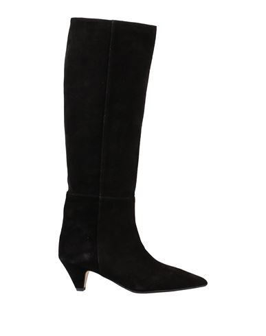 Anna F . Woman Knee Boots Black Size 11 Soft Leather