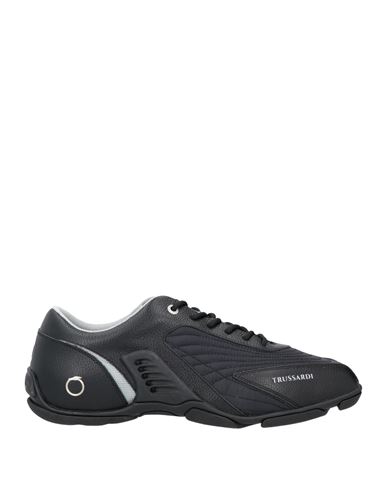 Trussardi Man Sneakers Black Size 11 Soft Leather