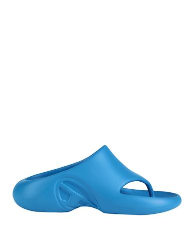 Diesel Sa-maui X Man Toe Strap Sandals Azure Size 7 Rubber In Blue