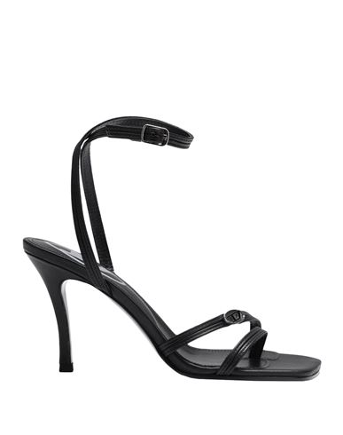 Diesel D-venus Sa Woman Toe Strap Sandals Black Size 7.5 Soft Leather
