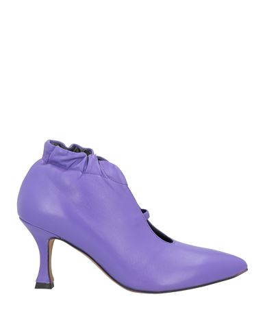Elena Del Chio Woman Ankle Boots Light Purple Size 10 Soft Leather