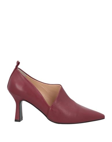 Shop The Seller Woman Pumps Burgundy Size 8 Leather In Red