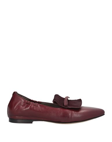 Triver Flight Woman Loafers Burgundy Size 9 Leather In Burgundy