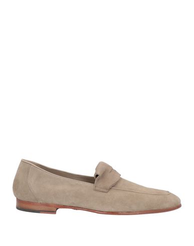 Andrea Ventura Firenze Man Loafers Khaki Size 10 Soft Leather In Beige