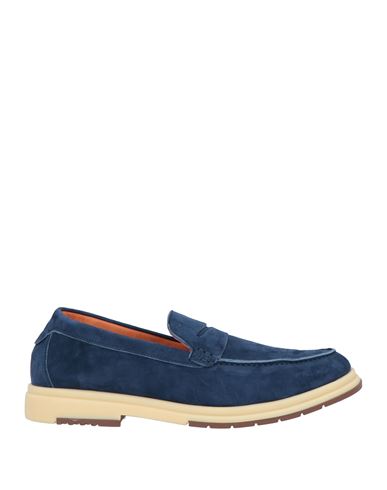 Shop Andrea Ventura Firenze Man Loafers Blue Size 9 Soft Leather
