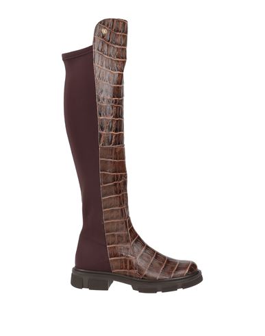 Cuplé Woman Boot Brown Size 8 Textile Fibers, Soft Leather