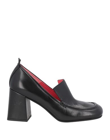Pas De Rouge Woman Loafers Black Size 11 Soft Leather
