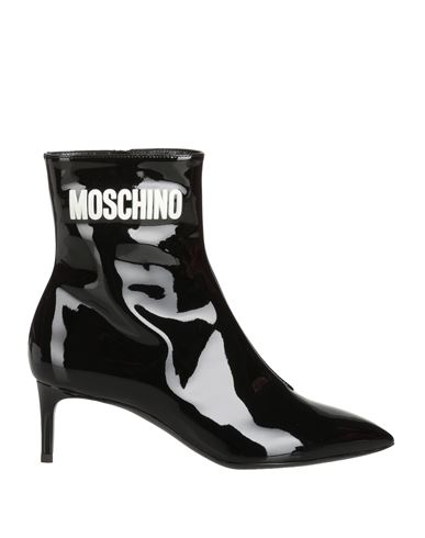 MOSCHINO MOSCHINO WOMAN ANKLE BOOTS BLACK SIZE 9 SOFT LEATHER