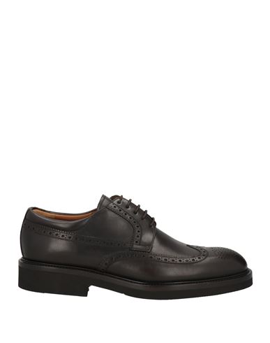 Arbiter Man Lace-up Shoes Dark Brown Size 12.5 Calfskin In White