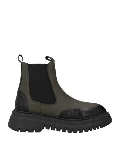Alissia Woman Ankle Boots Military Green Size 11 Calfskin In Green
