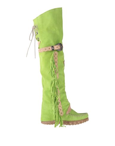 El Vaquero Woman Boot Lime Green Size 8 Leather In Green