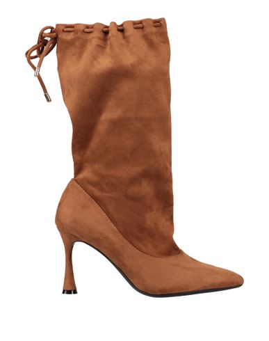 Primadonna Woman Knee Boots Camel Size 10 Textile Fibers In Beige