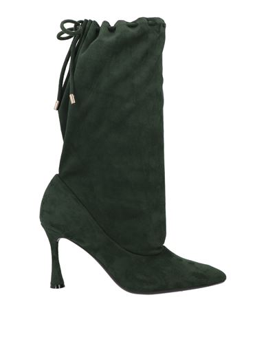 Primadonna Woman Knee Boots Dark Green Size 10 Textile Fibers