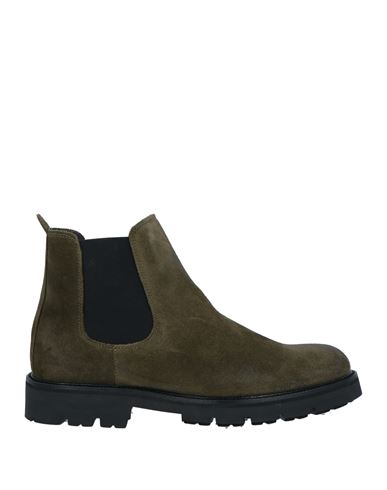 Bottega Marchigiana Man Ankle Boots Military Green Size 10 Soft Leather
