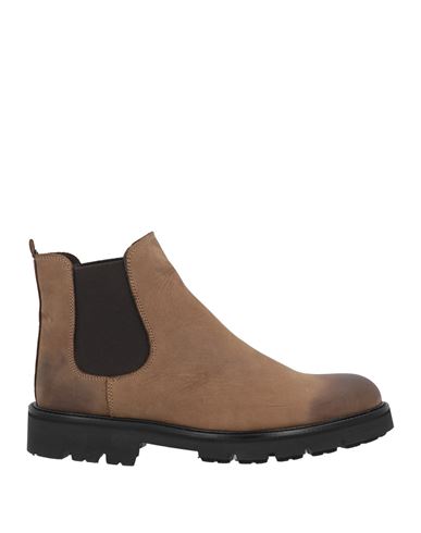 Bottega Marchigiana Man Ankle Boots Khaki Size 10 Soft Leather In Beige