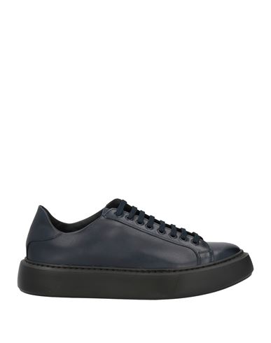 Bottega Marchigiana Man Sneakers Black Size 12 Soft Leather In Blue