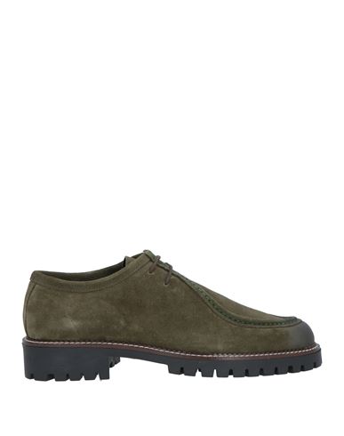 Bottega Marchigiana Man Lace-up Shoes Military Green Size 13 Soft Leather