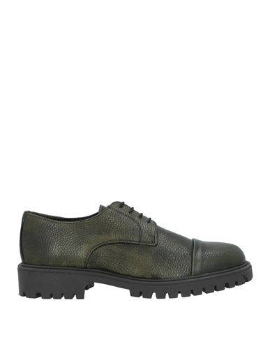 Bottega Marchigiana Man Lace-up Shoes Dark Green Size 12 Soft Leather